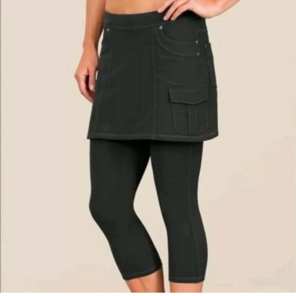 Athleta Women's Bettona Athletic Skort Skirt Leggings Black Medium